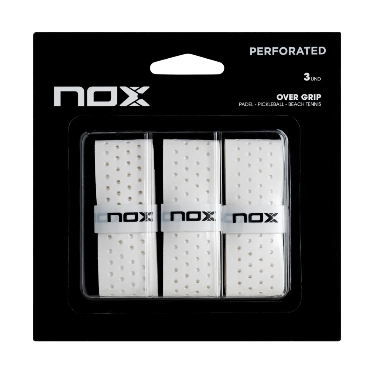 Nox Extra Grip overgrips, white, 3 units