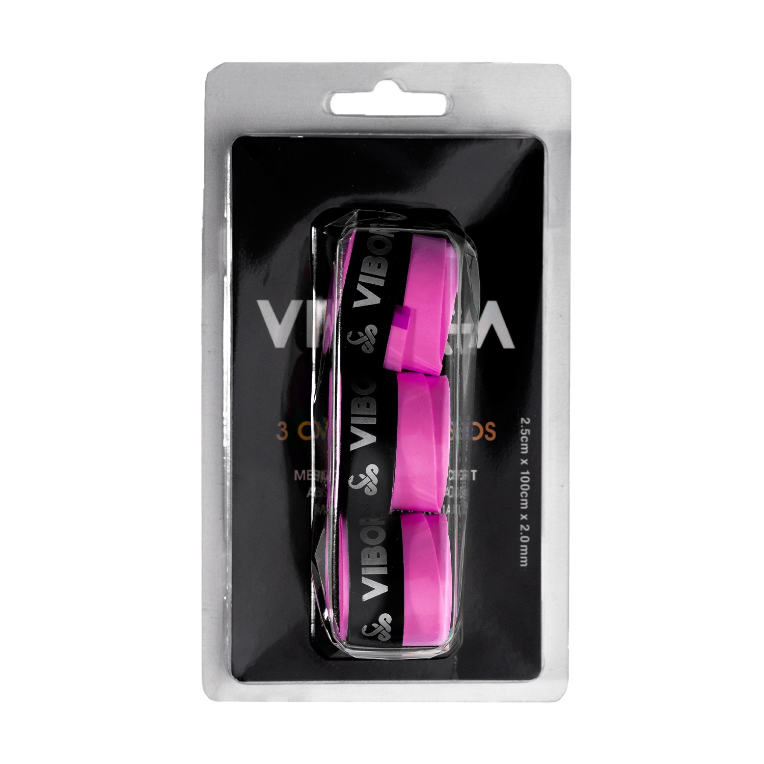 Vibor-A Blister overgrips, pink, set of 3
