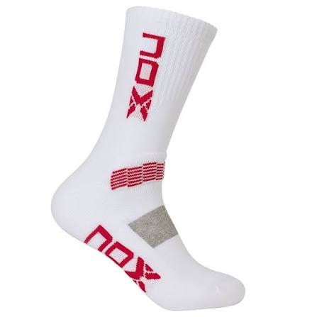 Nox Technical socks, white/red logo