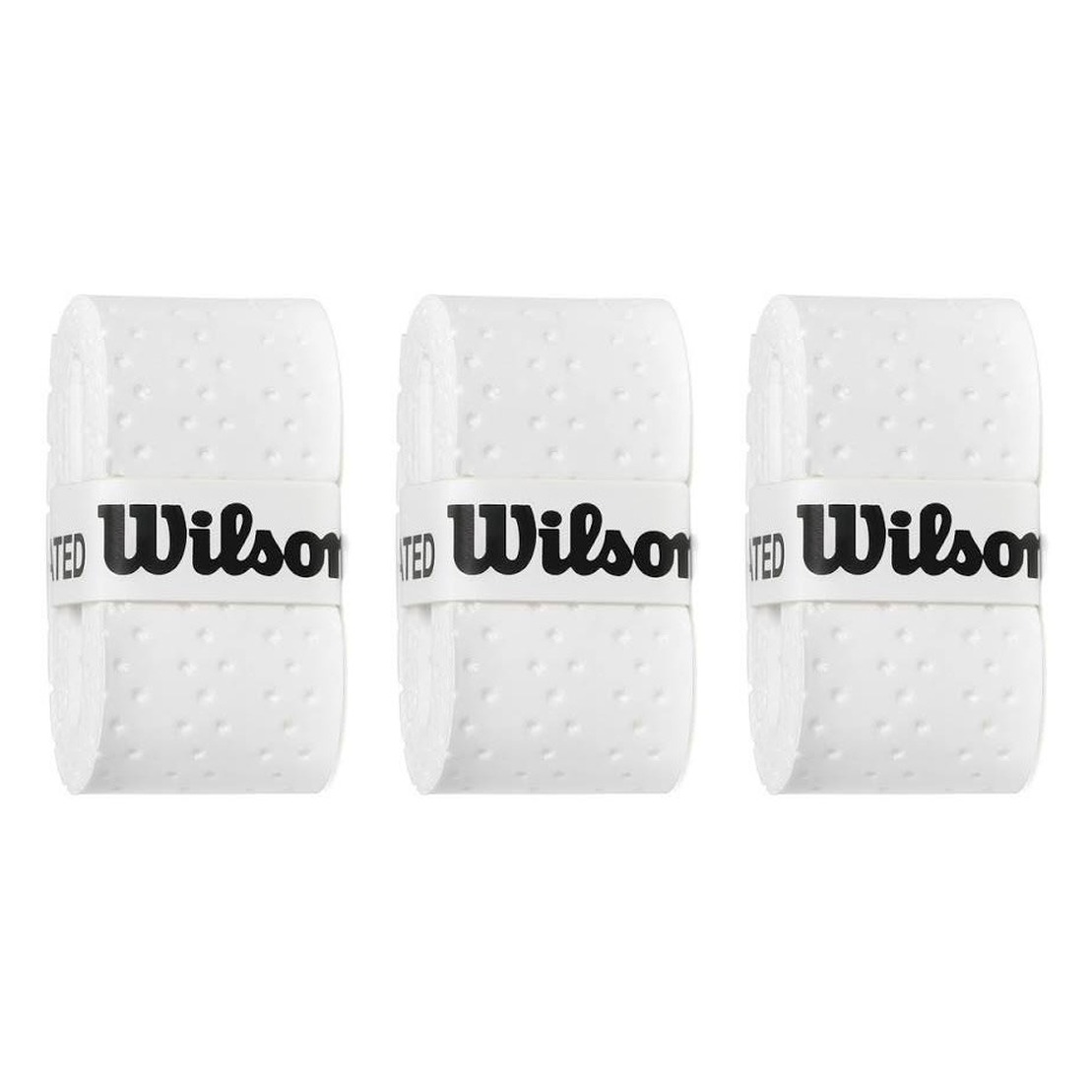 Wilson White Perforated overgrips, set of 3